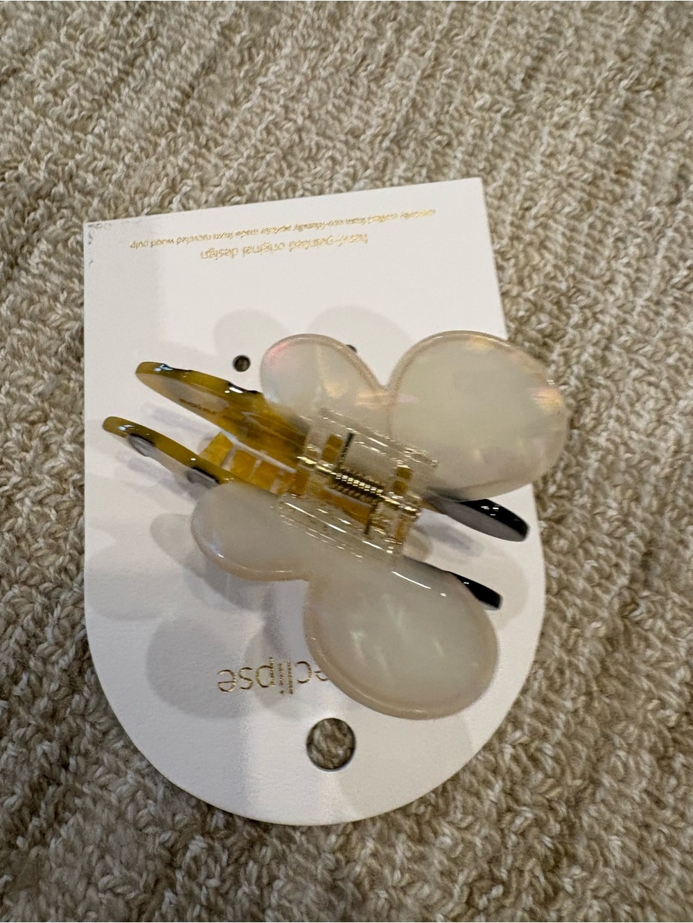Eclipse Yellow & Black Bee Hair Clamp - Picture 2 of 3